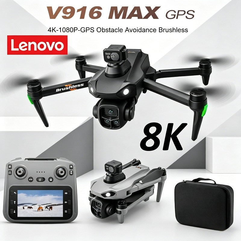 Lenovo V916MAX Professional 8K - Fpv Brushless Rc Drone 4K review and price