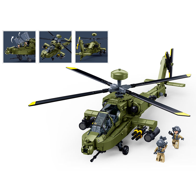 Sluban M38‑B1536 Boeing AH‑64D - Lego Compatible Military Tank review and price